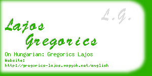 lajos gregorics business card